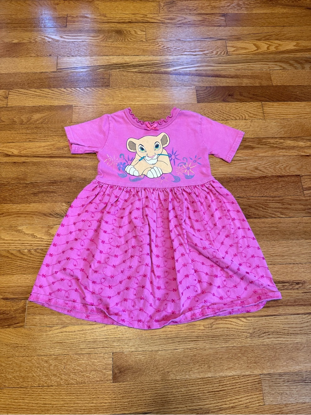 Vintage 90s The Lion King Dress, Cute Pink Disney Store Movie (Size Youth 5/6)